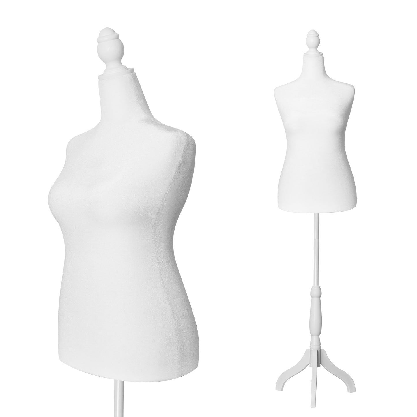 Plus size half-body foam sewing mannequin-white