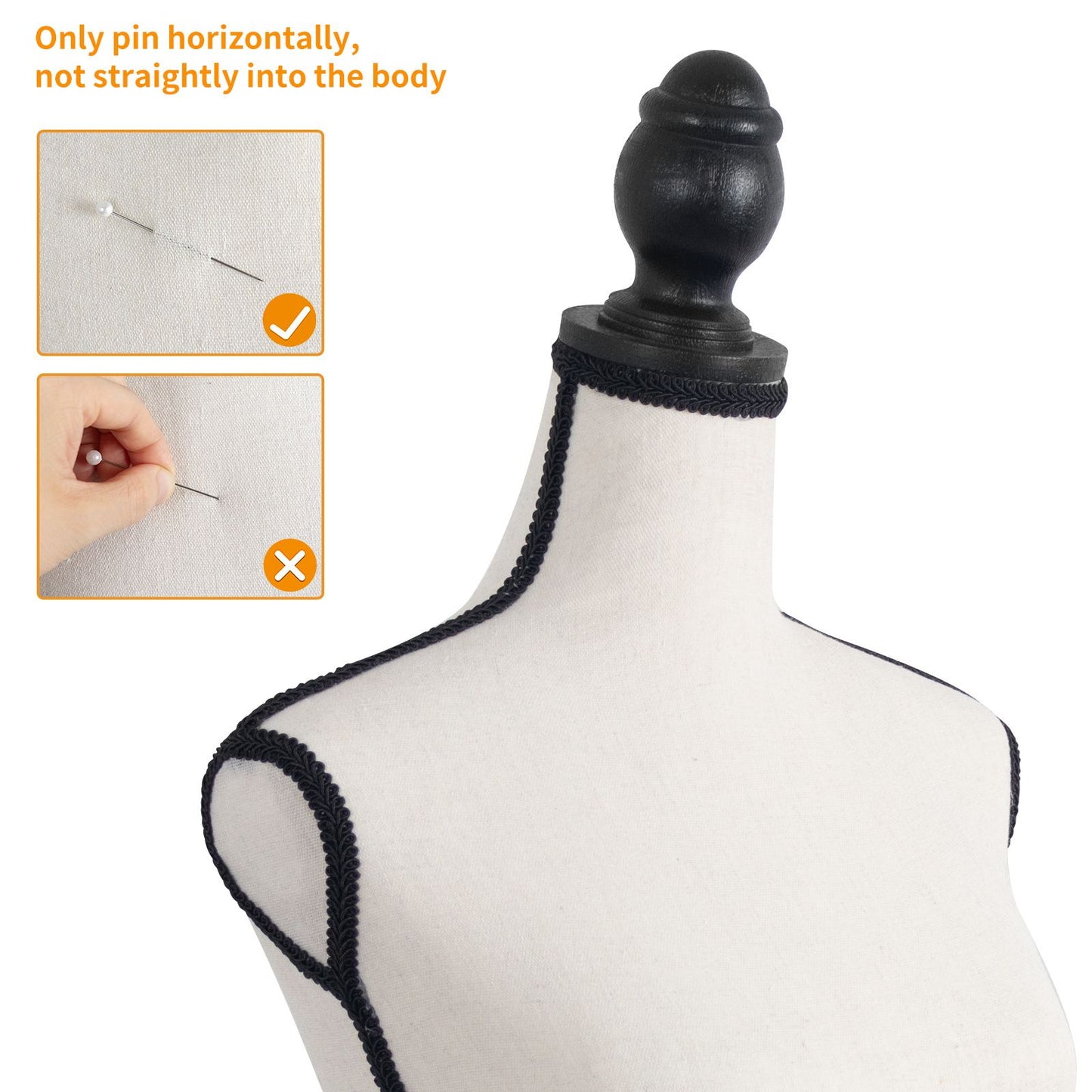 Sewing half-body foam mannequin-fabric beige