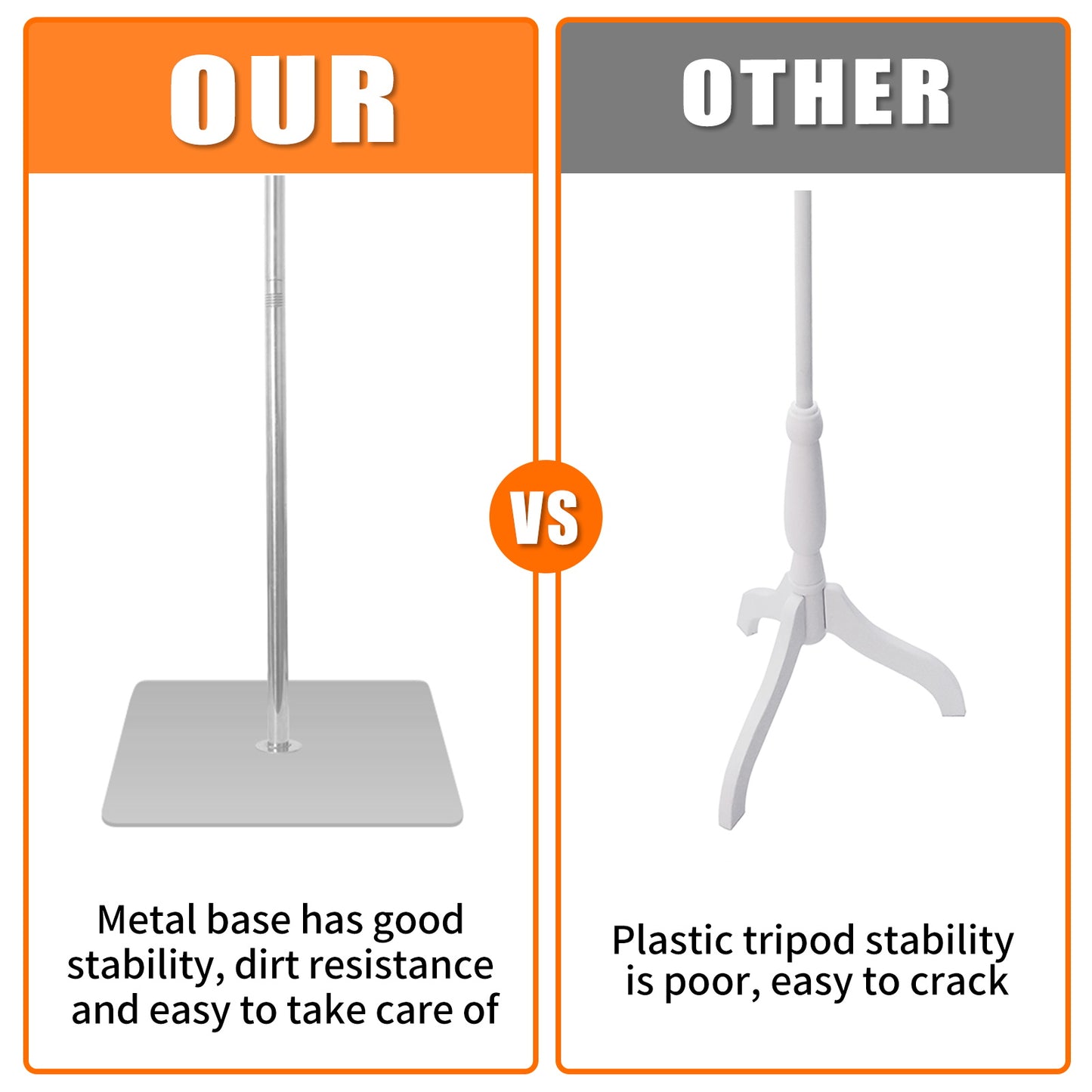 Sliver metal base female mannequin-black