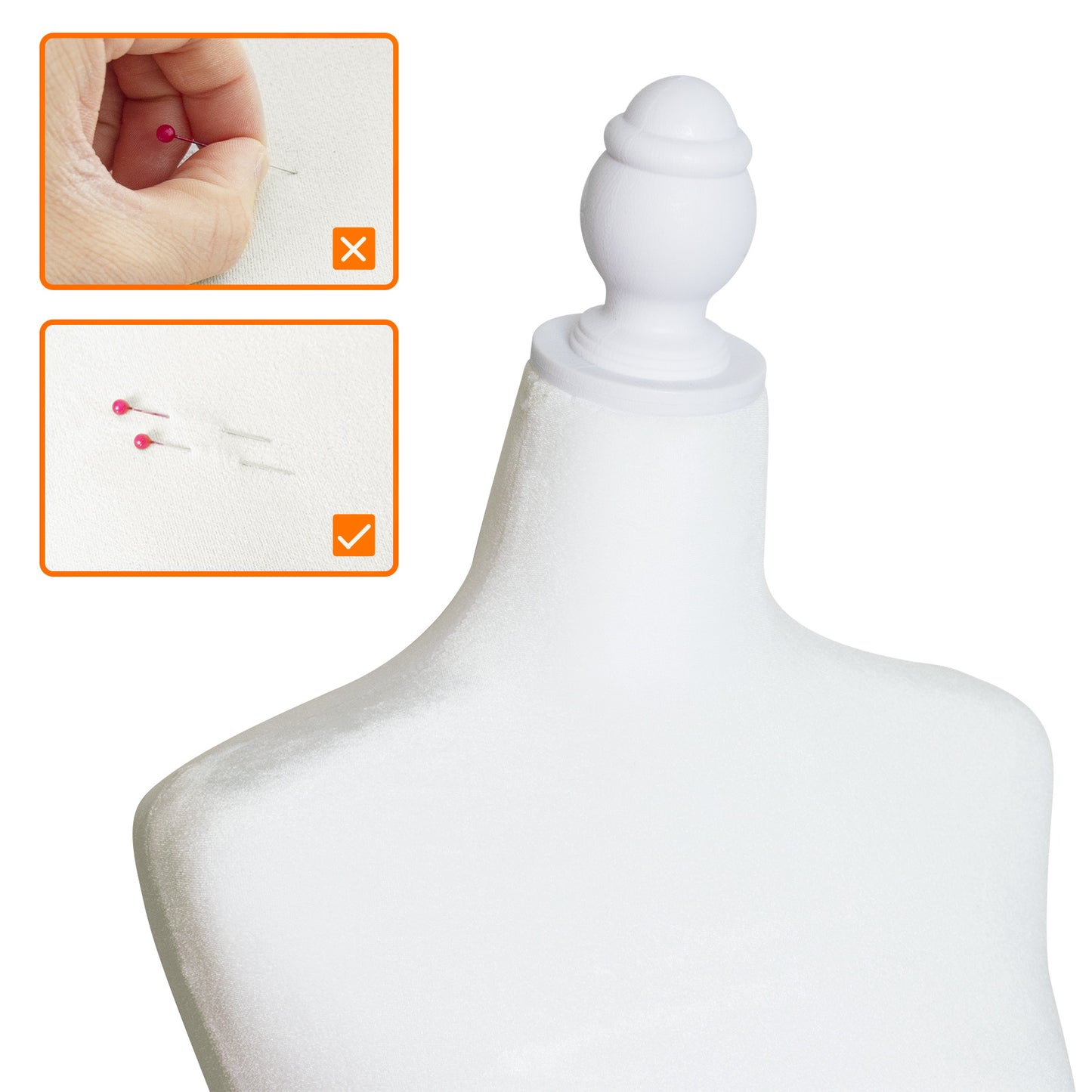 Plus size half-body foam sewing mannequin-beige