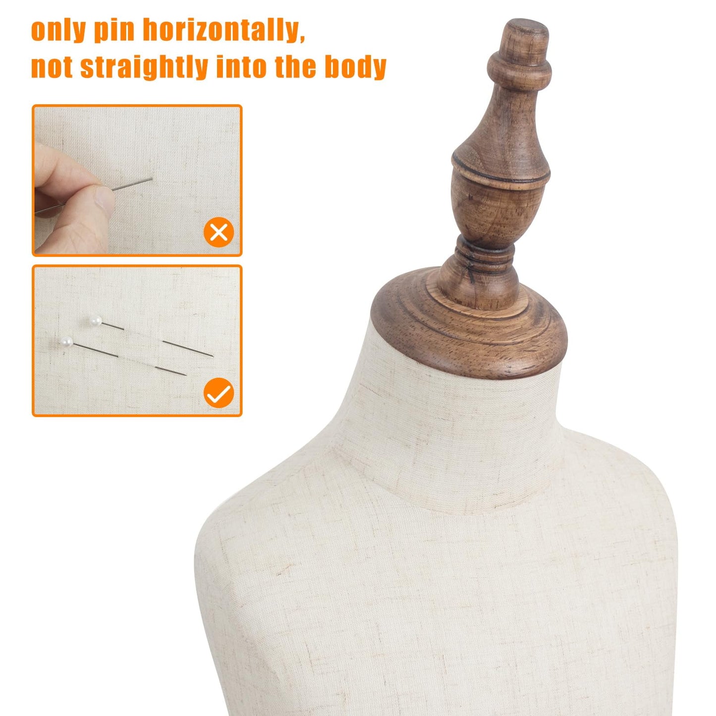 Half body child mannequin-brown base