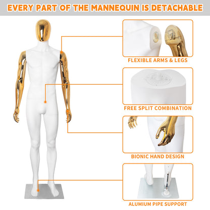 Gold male mannequin