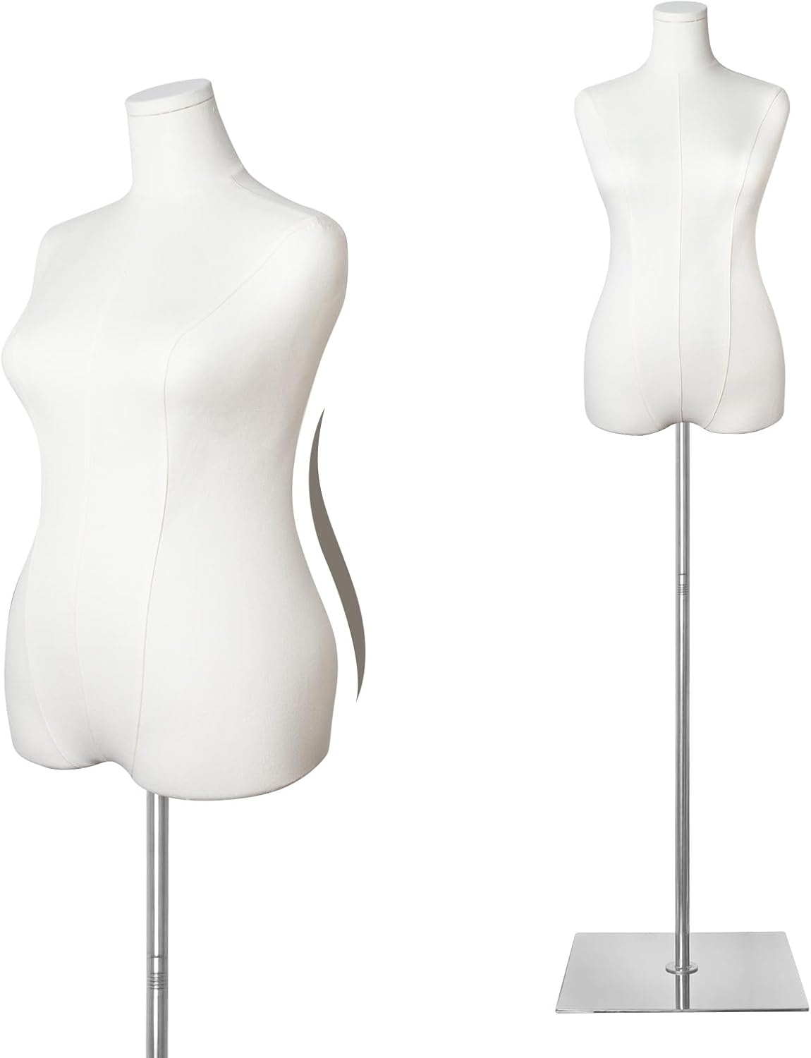 Large sized half body female model - metal base