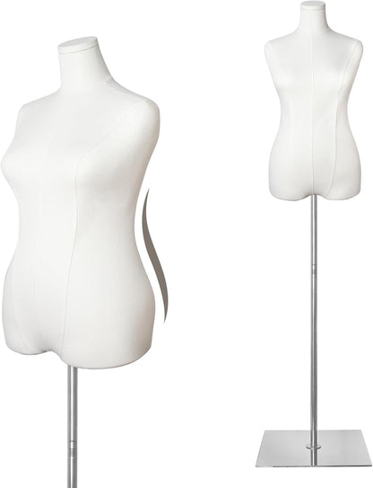 Large sized half body female model - metal base