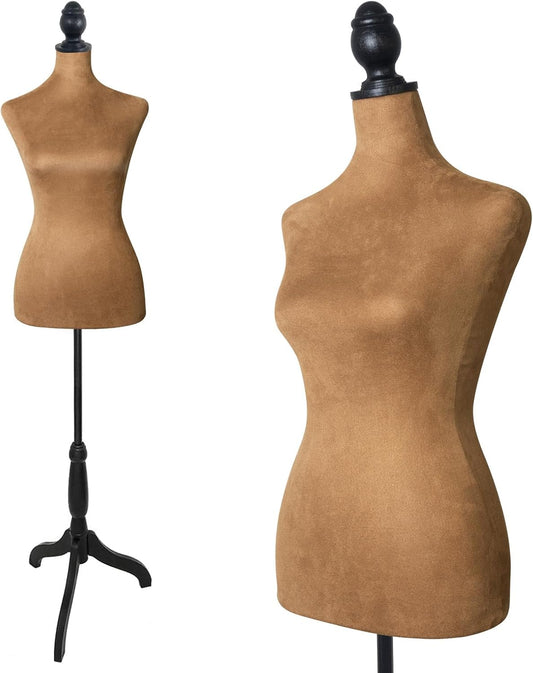 Sewing half-body foam mannequin-brown