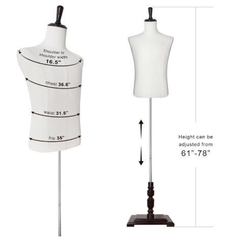 Adjustable half body male model