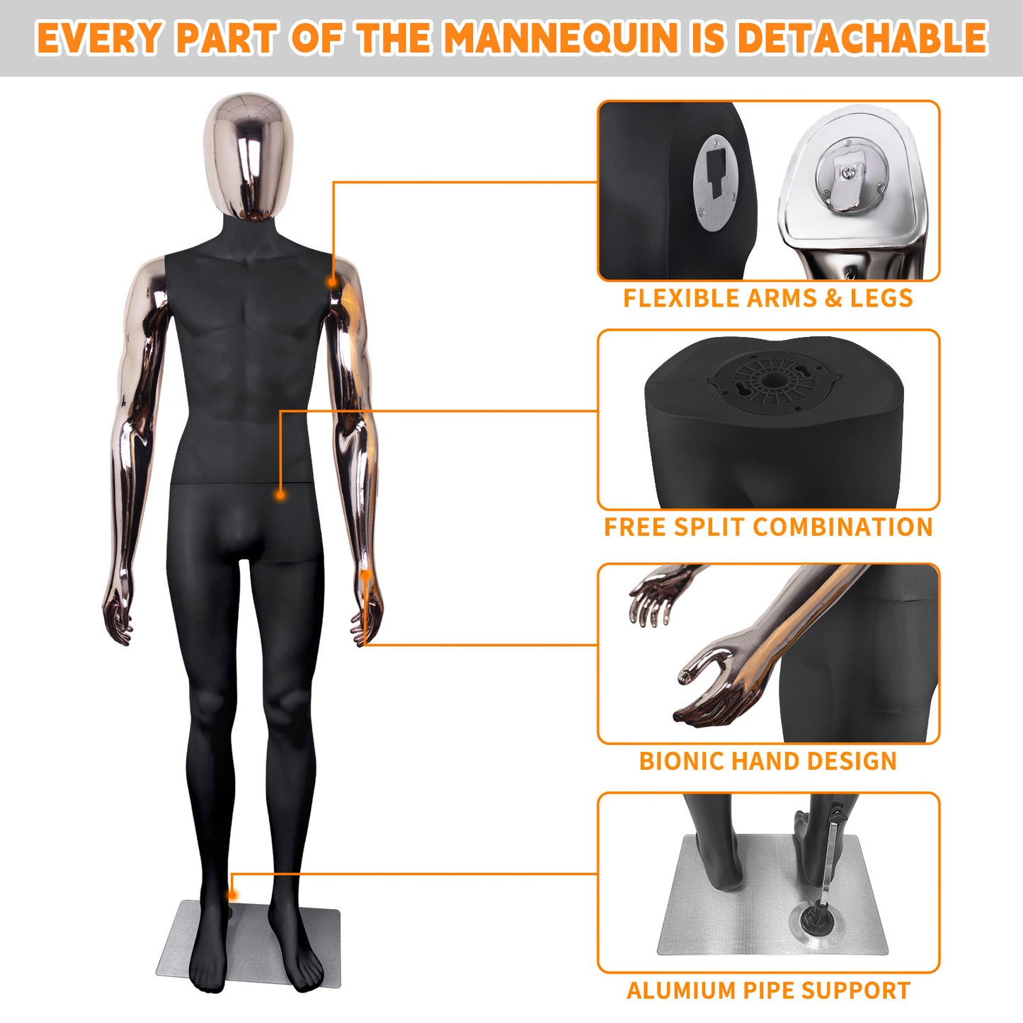 Rose gold male mannequin