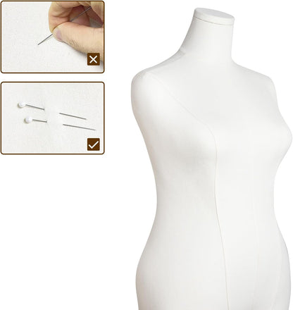 Large sized half body female model - metal base