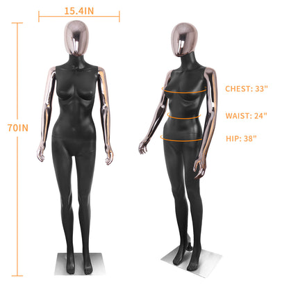 Rose gold female mannequin