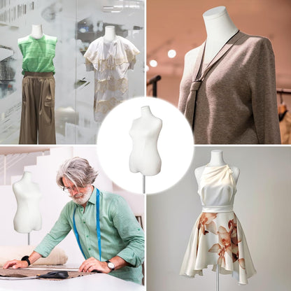 Large sized half body female model - metal base