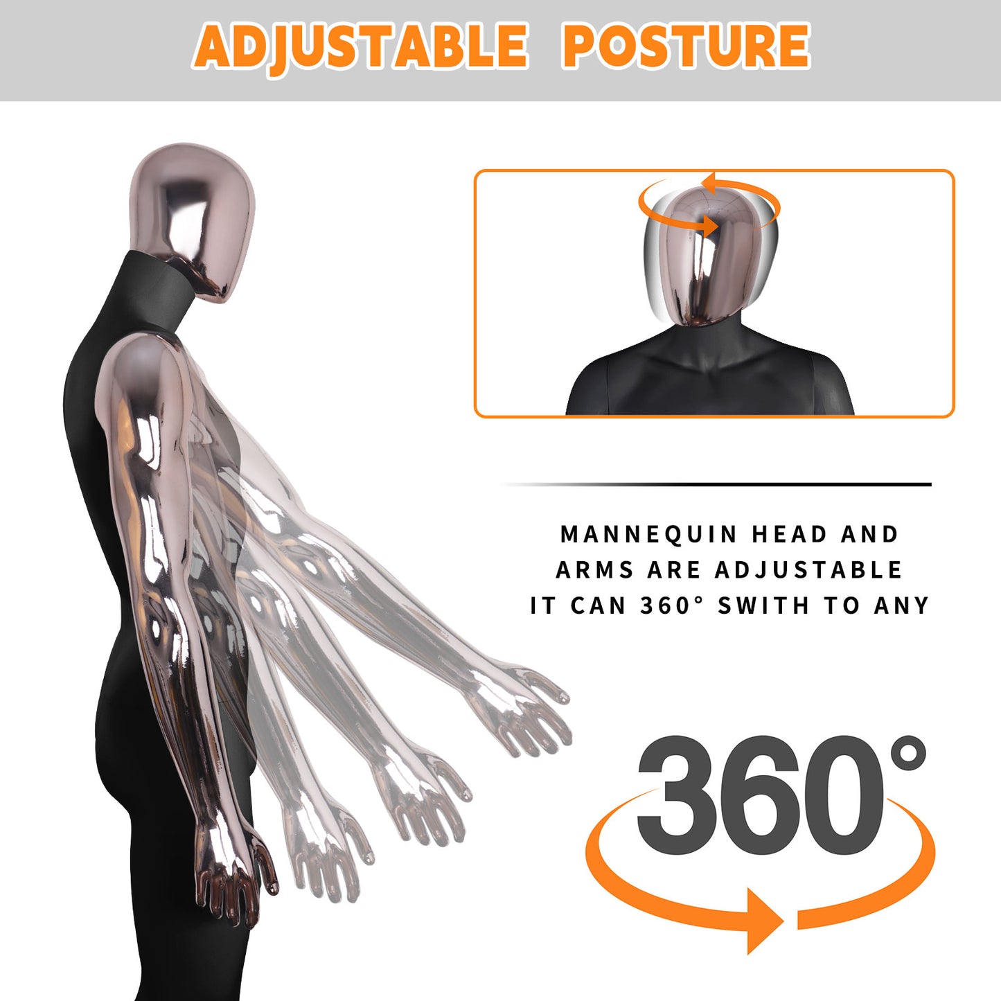 Rose gold male mannequin