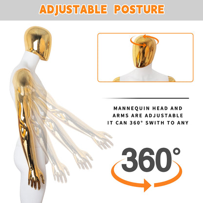 Gold male mannequin