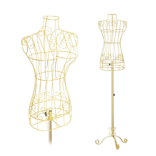 Gold Metal Steel Maniquine with Stand