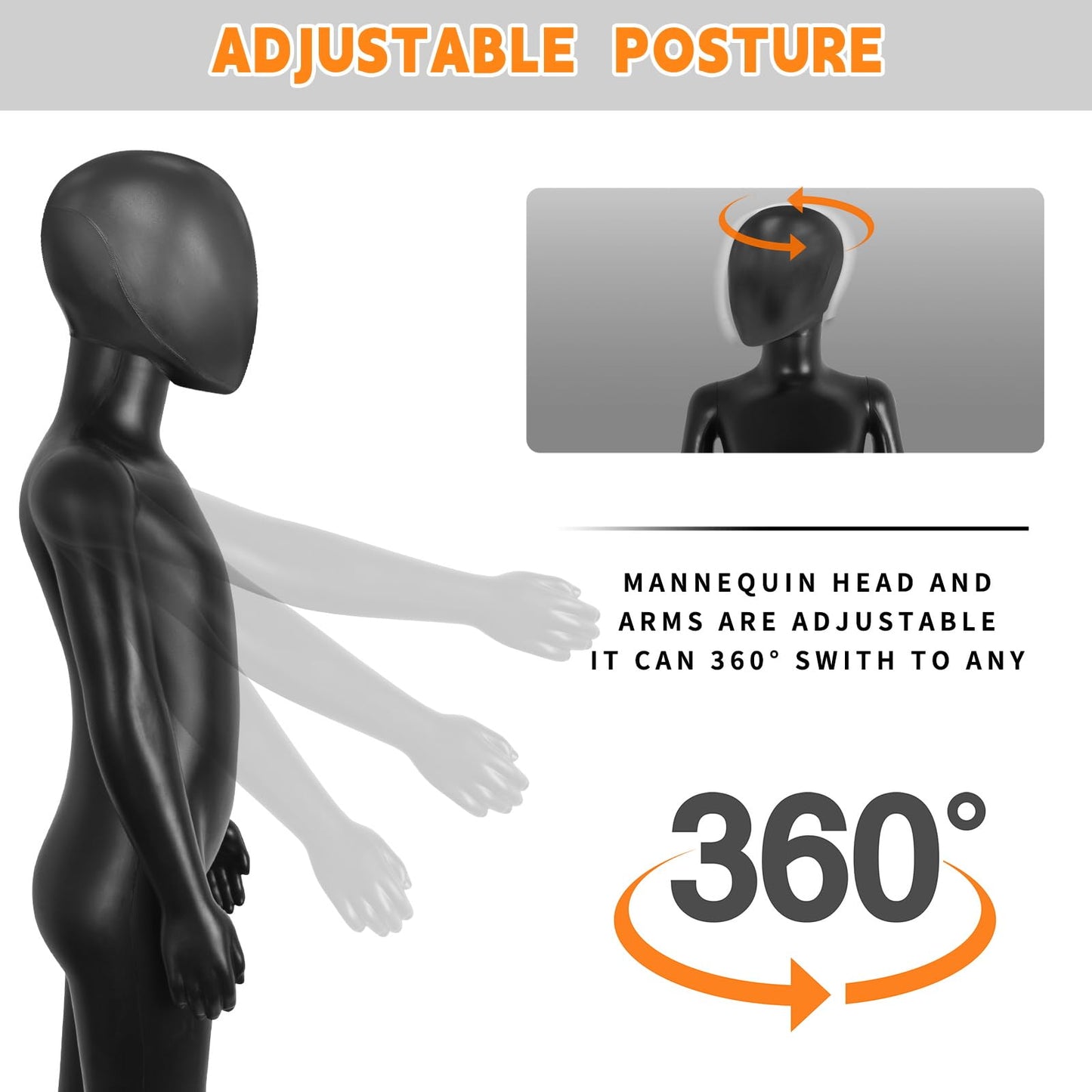 Black child full body mannequin